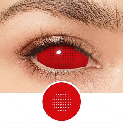 Red Mesh Sclera Contacts - PsEYEche