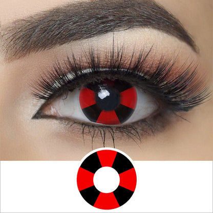 Red Black Cross Contacts