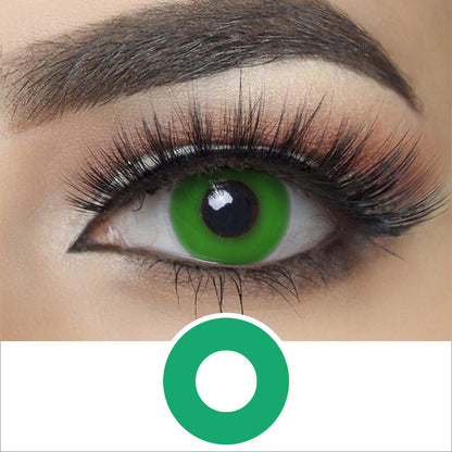 Solid Green Contacts