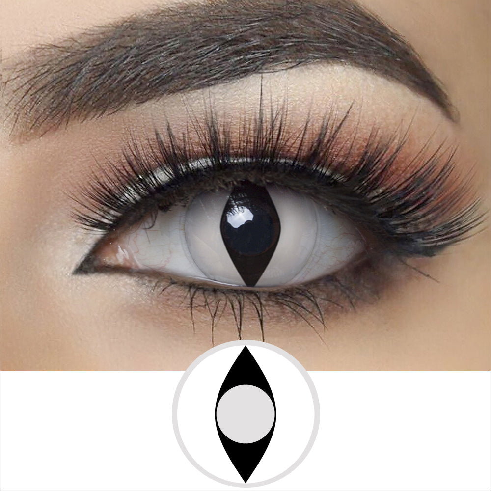 White Cat Eye Contacts