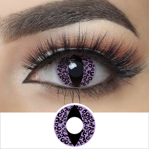 Violet Cheetah Cat Eye Contacts