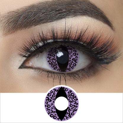 Violet Cheetah Cat Eye Contacts