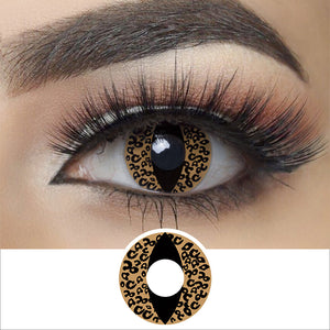 Brown Leopard Print Cat Eye Contacts