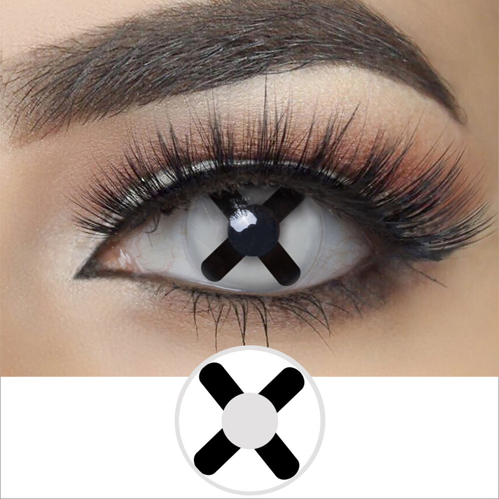 Black and White Cross Contacts