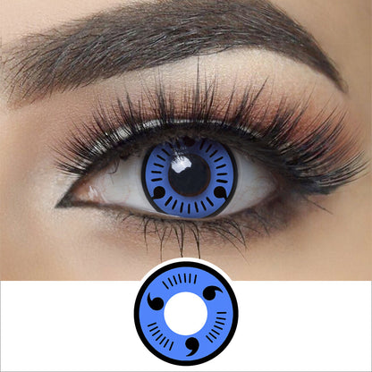 Blue 3 Tomoe Sharingan Eye Contacts