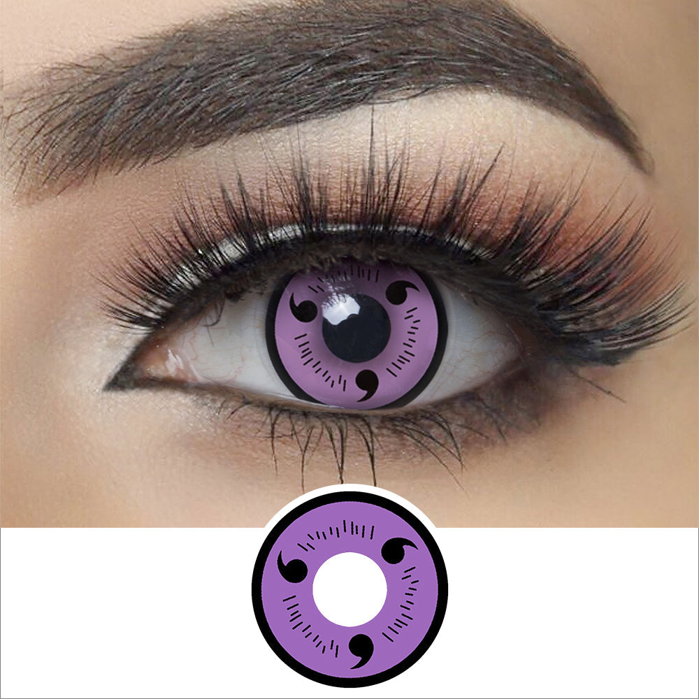 Purple 3 Tomoe Sharingan Contacts