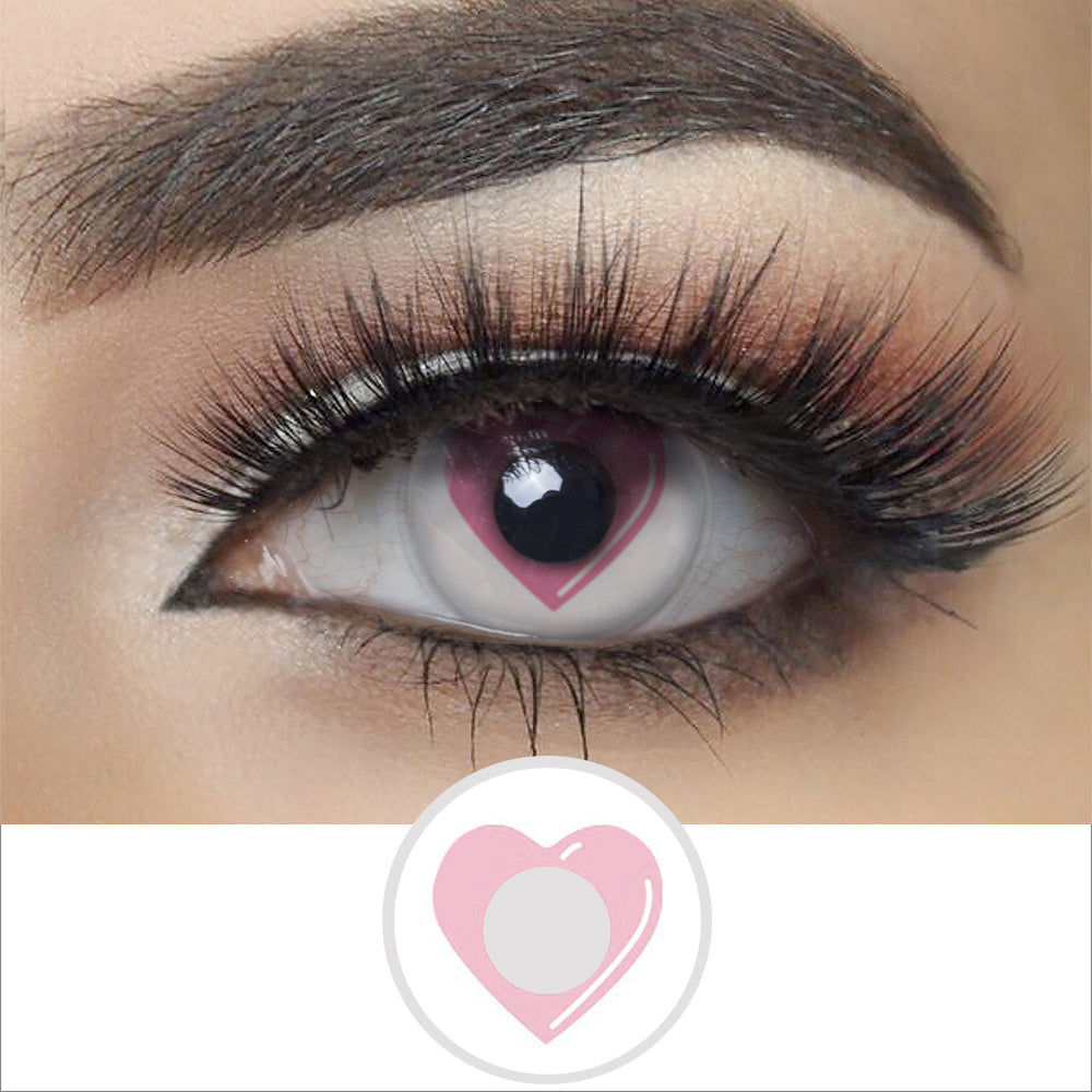 Pink Heart Contacts