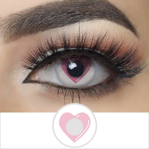 Pink Heart Contacts