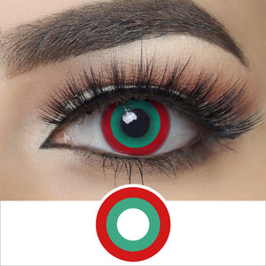 Red And Green Circle Contacts