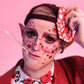 Model are wearing Radioactive Sclera Lenses