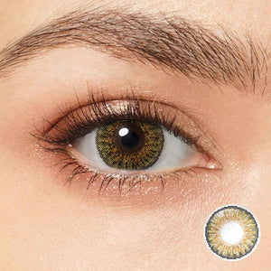 3 Tone Pure Hazel Coloured Contacts | Yearly