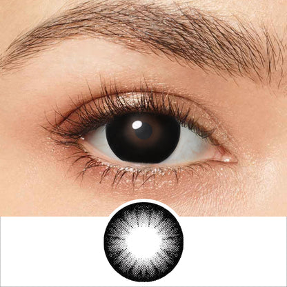 Supersize Black Coloured Contacts | 6 Months