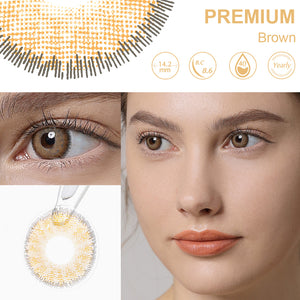 Premium Brown Coloured Contacts | Yearly