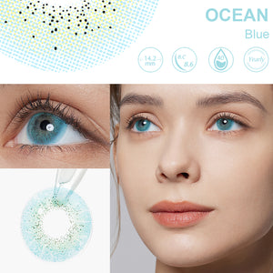 Ocean Blue Coloured Contacts | Yearly