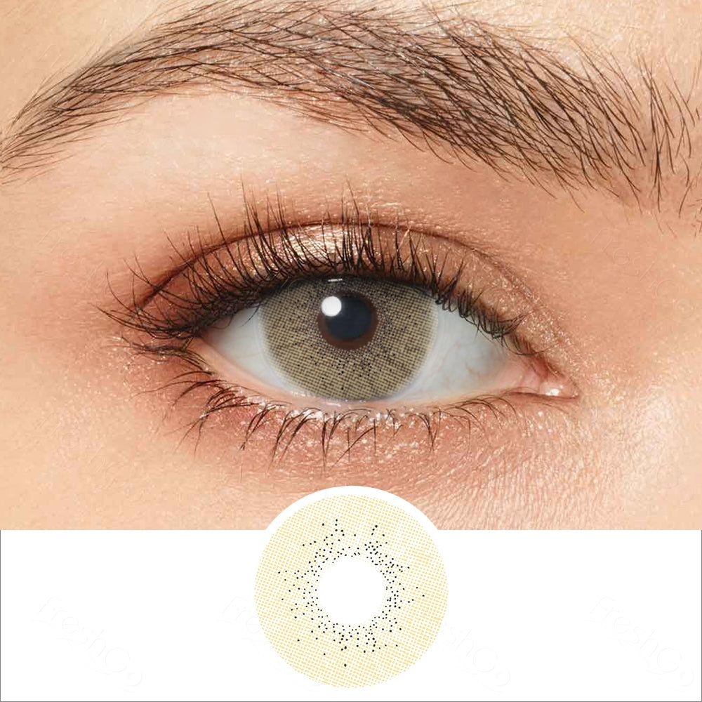 ocean jade green colored contacts wearing effect drawing and plan lens