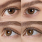 symphony 3con hazel colored contacts wearing effect drawing from different angle