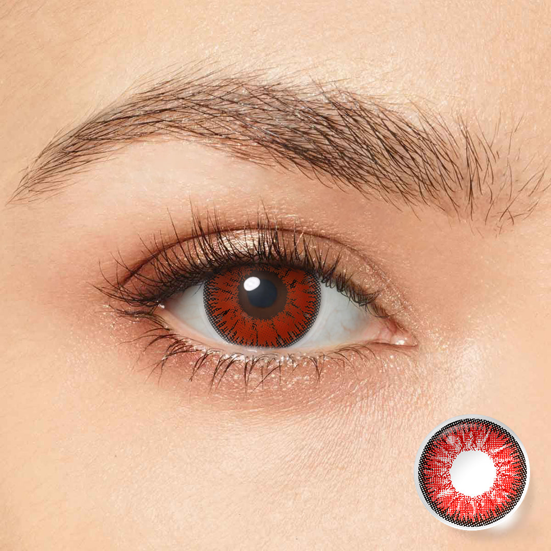 Nonno Deep Red Coloured Contacts | Yearly