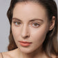 modelwearingfiesta brown colored contacts