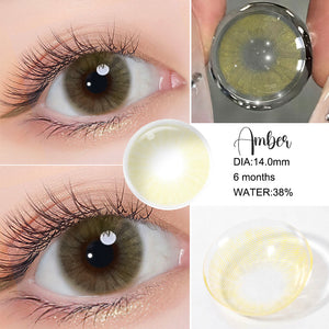 Queen Amber Coloured Contacts | 6 Months