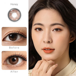Iris Honey Coloured Contacts | 6 Months