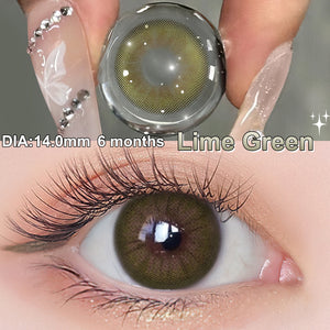 Desire II Lime Green Coloured Contacts | 6 Months