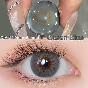 Desire II Ocean Blue Coloured Contacts | 6 Months