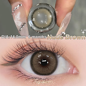 Roze Nude Brown Coloured Contacts | 6 Months