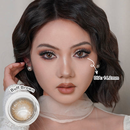 Blush Girl Buff Brown Coloured Contacts | 6 Months