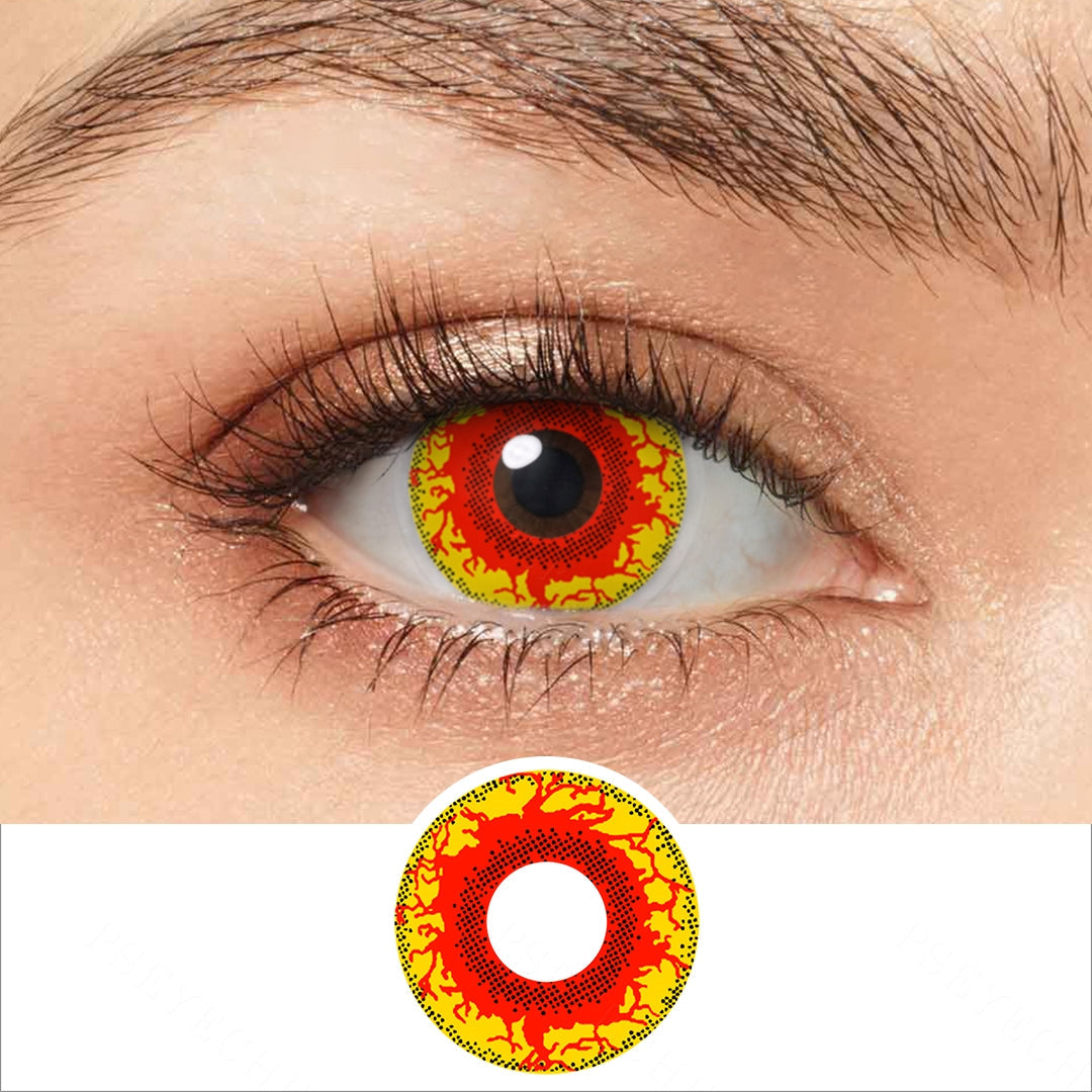 Yellow Blood Splat Contacts