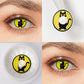 Yellow Kitten Pattern Halloween Contacts