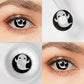 White Ghost Pattern Halloween Contacts