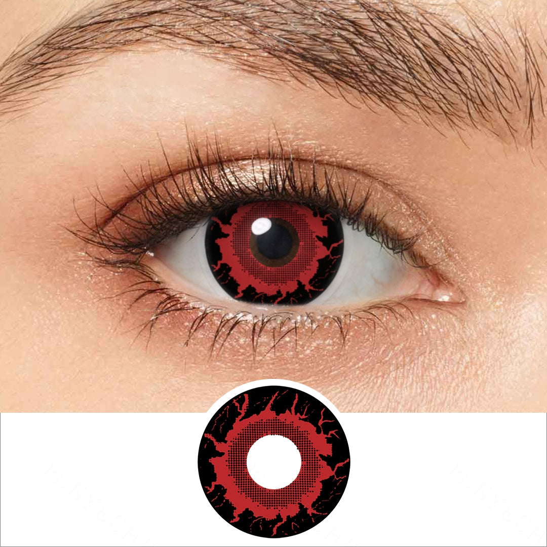 Red Flame Crack Contacts
