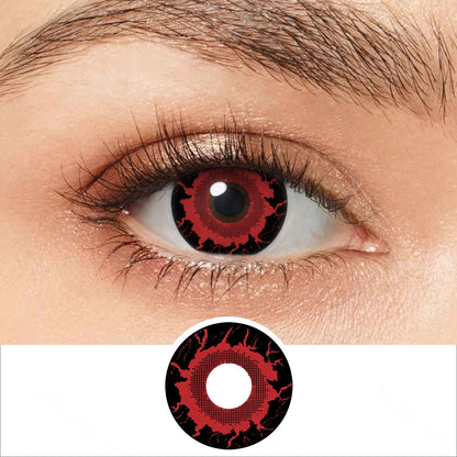 Red Flame Crack Contacts