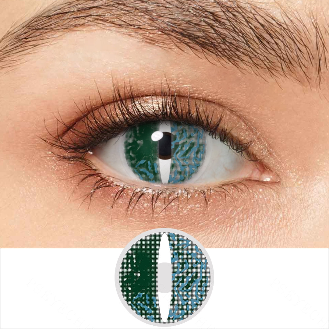 Green Lizard Eye Contacts