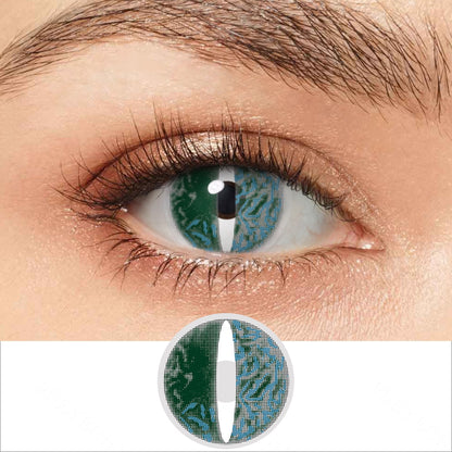 Green Lizard Eye Contacts