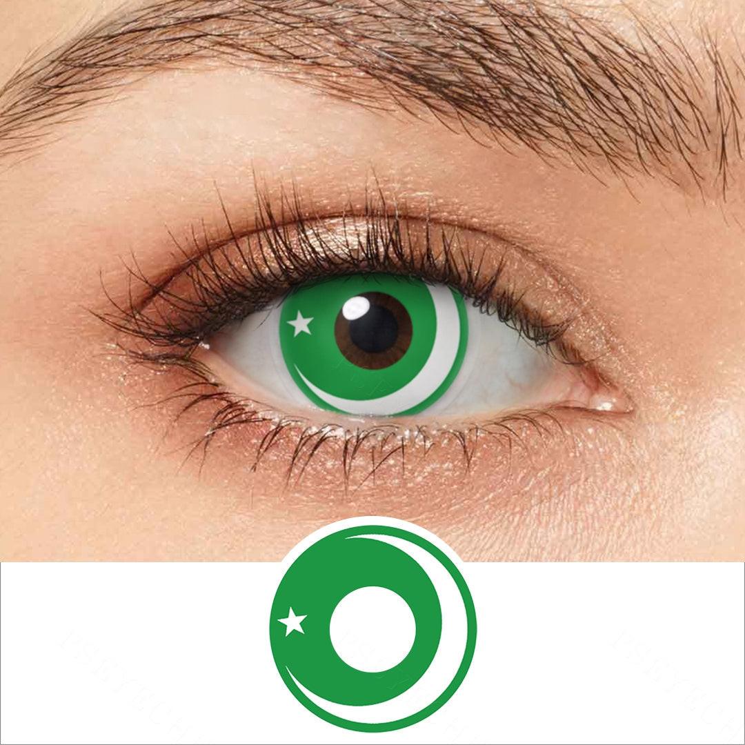 Pakistan Flag Eye Contacts