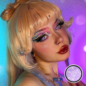 Kokomi Cosplay Violet Galaxy Contacts