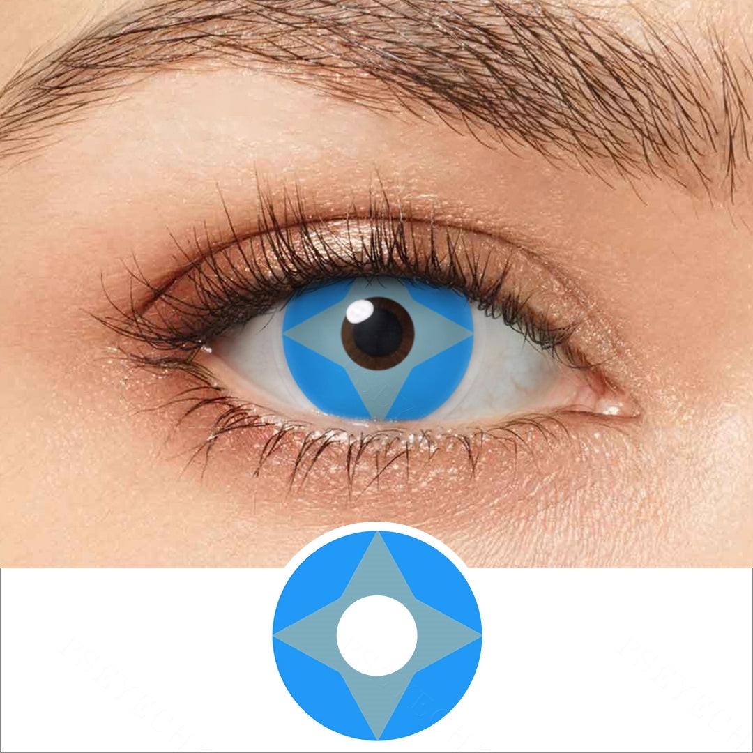 Blue Shuriken Eye Contacts