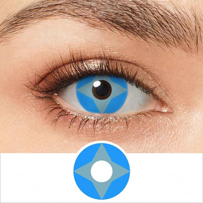 Blue Shuriken Eye Contacts