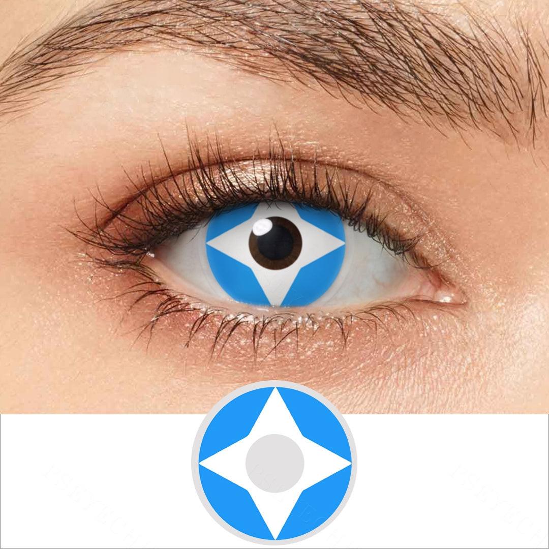 Sky Blue Four-Pointed Star Contacts
