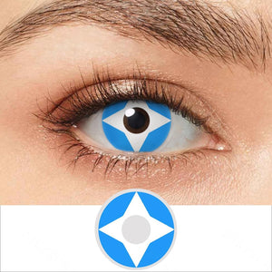 Sky Blue Four-Pointed Star Contacts