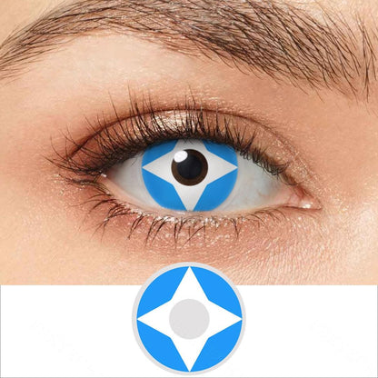Sky Blue Four-Pointed Star Contacts